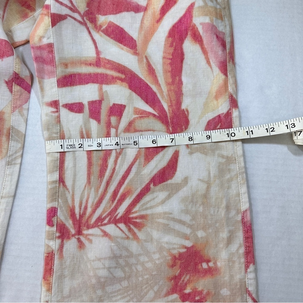 Chico’s Havana Shores Tropical Wide Leg Linen Pant - Picture 8 of 11